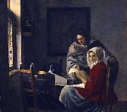 Johannes Vermeer, Girl interrupted at her music.
